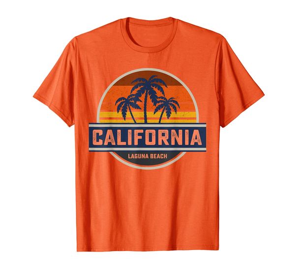 

retro california laguna beach shirt surf vintage beach gift t-shirt, White;black