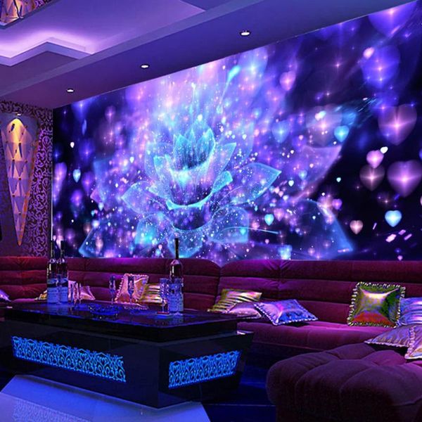 

wallpapers custom wallpaper sticker cool night club flower bar ktv mural 3d