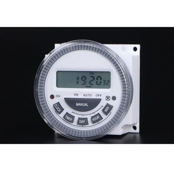 

timers timer switch 7 days weekly programmable digital lighting output 220v voltage inside battery with dustproof cover