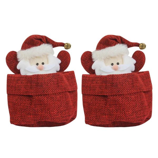 

christmas decorations 2pcs decorative basket cloth candy baskets deskdecor