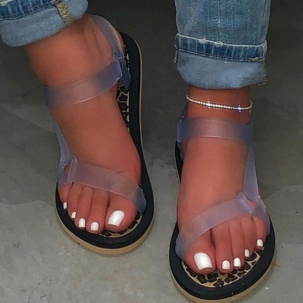 

ins 2021 flat sandals women summer shoes handmade pvc gladiator sandals women casual platform sandalias, Black