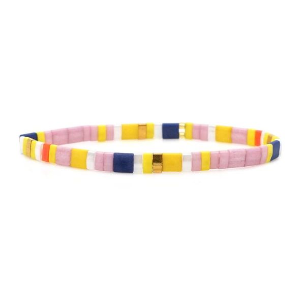 

beaded, strands tila bead woven personality bracelet fashion trend bracelets for women jewelry handmade gift beads wholesale, Black