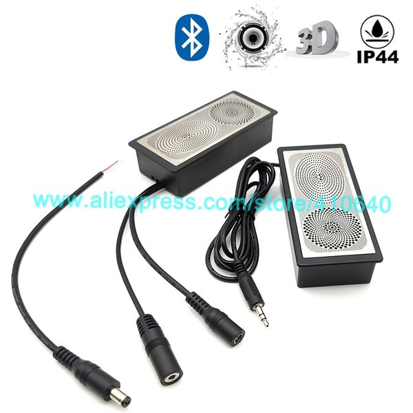 

dc12 to 24v bluetooth speaker ip44 water proof perfect 3d heavy bass sound speaker mini size for bathroom led light mirror