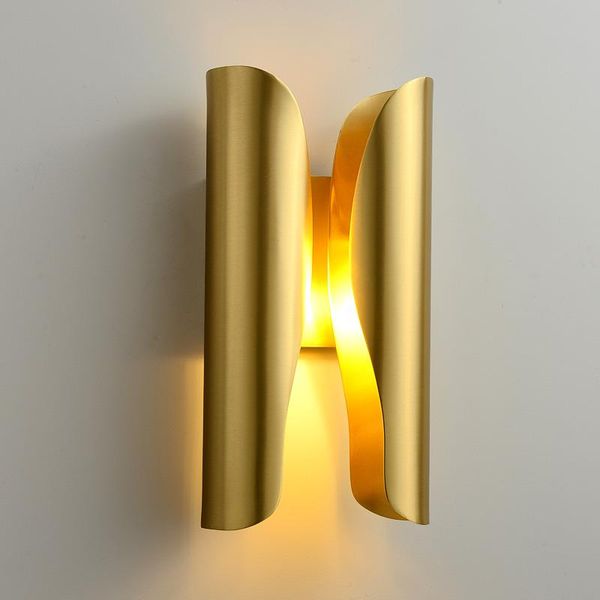 

wall lamp nordic post-modern minimalist all-copper bedroom bedside corridor aisle stairwell living room tv