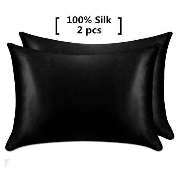

pillow case 1 pair 100% mulberry silk pillowcase with hidden zipper nature for healthy standard queen king