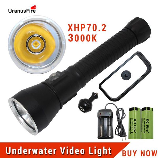 

flashlights torches xhp70.2 led underwater video light torch 4000 lumens waterproof dive lamp 26650 professional scuba diving xhp70
