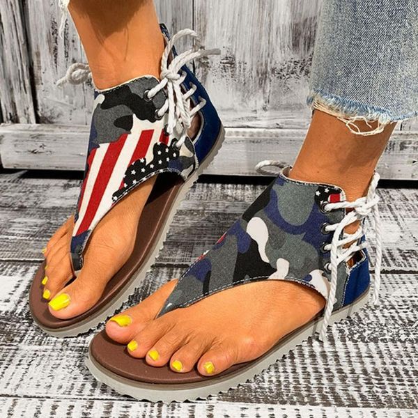 

sandals 2021 women ladies summer fashion casual camouflage shoes flat comfortable beach breathable big size leisure, Black