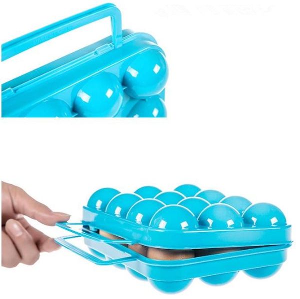 

storage boxes & bins portable carry plastic 6/12 eggs box container holder case folding basket kitchen gadgets items supplies