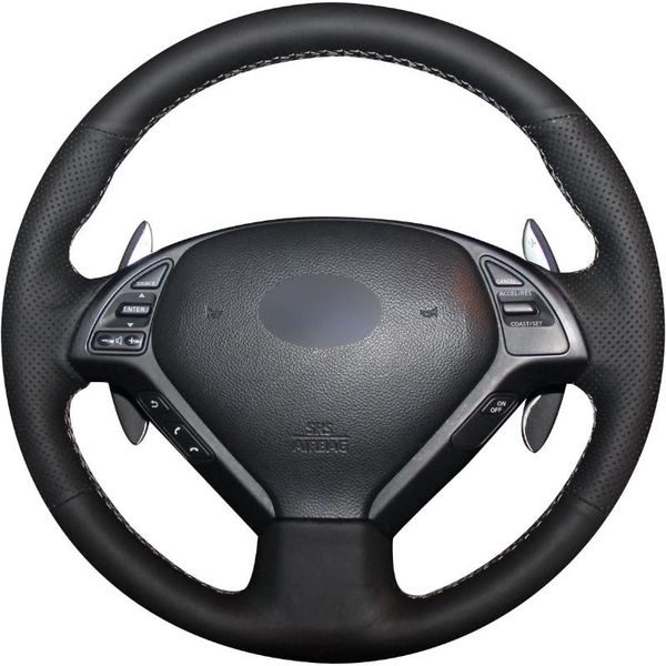 

steering wheel covers diy hand-stitched leather car cover for infiniti g37 g35 ex35 ex25 ex37 q60 qx50 q40 ipl g