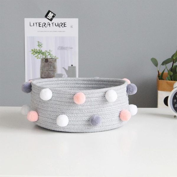 

storage baskets nordic box cotton rope woven containers cosmetic room deskgifts for girls organizer r8o7