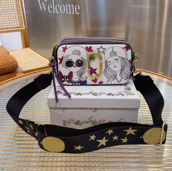 Kamerataschen Cartoon Designer Marke Mode Schulterhandtaschen Frauen Brief Telefon Tasche Brieftasche Cross Body Metallic Farbe Fülle