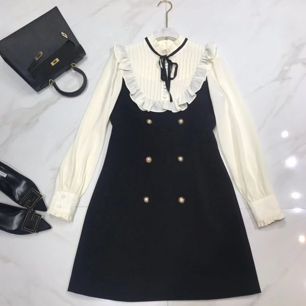 

xl 120 2021 spring summer a line long sleeve dress prom fashion crew neck black brand same style dress weilan