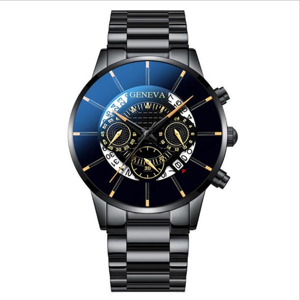 

selling three eyes men's calendar steel band watch men's quartz watch dmwh004 jewelry wristwatches, Slivery;brown