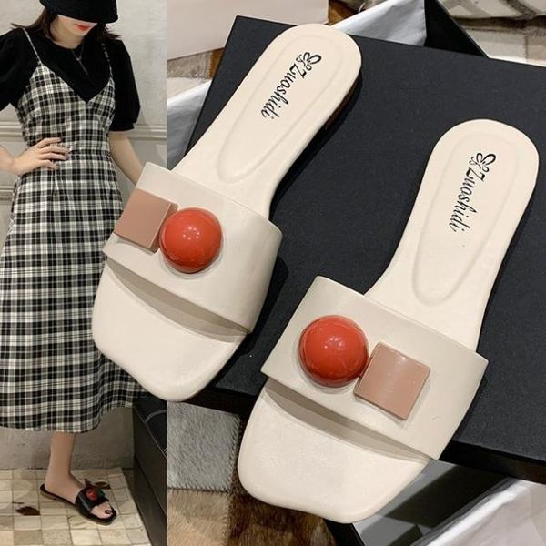 

slippers summer women's sandals with pu flat buckle comfortable woman shoes high heels sexy, Black