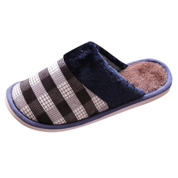 

slippers indoor couple winter leisure home plus velvet warm shoes non-slip comfort cotton women plush, Black