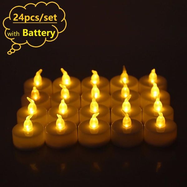 

candles rantion 24packs flickering led candle flameless electric battery lights wedding party xmas holiday decor