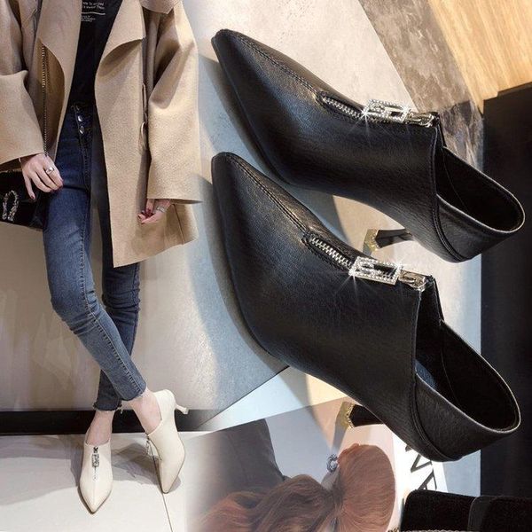 

dress shoes fashion single women 2021 autumn stiletto high heel women's pointed toe, Black