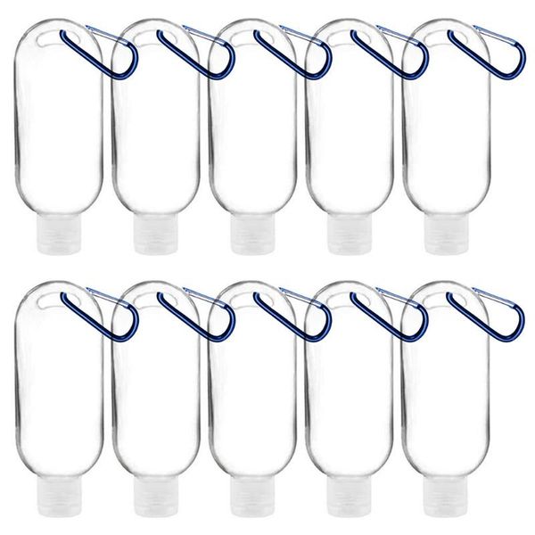 

travel plastic clear keychain bottles leakproof empty containers flip cap storage boxes & bins