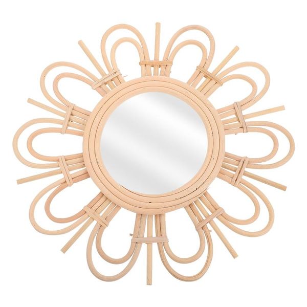 

mirrors 1pc rattan weaving makeup mirror decorative wall creative decor