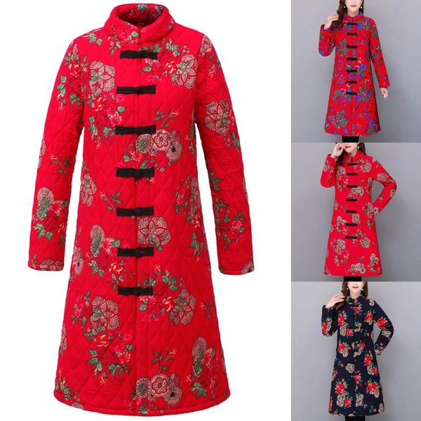 

women's jackets womail jacket and coats 2021 casual special button floral printing coat women fashion long sleeve no hood outwear xl-5x, Black;brown