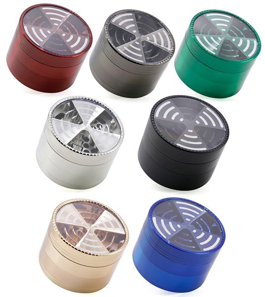 

window signal shape tobacco crushers grinders metal 4 pieces 63mm zinc alloy herb grinder