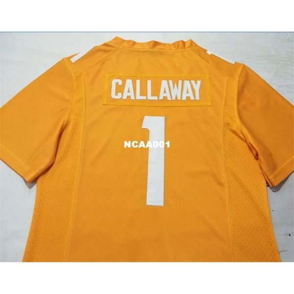 

001 tennessee vols marquez callaway #1 real embroidery alumni college jersey s-4xlor custom any name or number jersey, Black