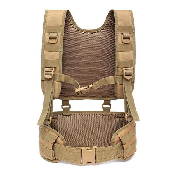 

waist support tactical military belt army combat suspender men hunting outdoor sports equipment adjustable, Black;gray