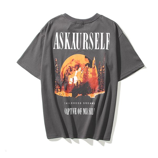 

2021 new ask letter foam graffiti cotton casual tshirts men and women crew neck oversize short sleeve summer t shirt 25xx, White;black