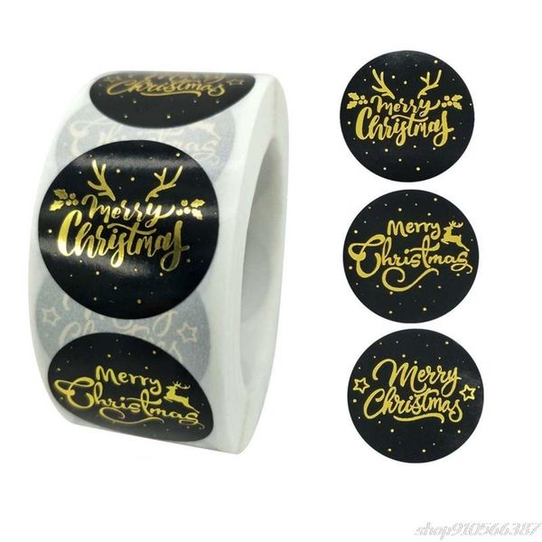 

gift wrap 500pcs gold foil merry christmas thank you sticker seal labels for envelope cards baking package o21 20 drop