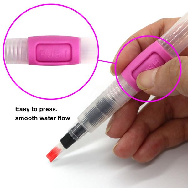 

seamiart 6pcs refil water brush pen for beginner watercolor painting paint brushes art supplies