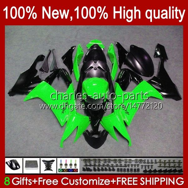 Kawasaki Ninja ZX 10R için Motosiklet Temelleri ZX10 10 R 1000 CC ZX10R 08 09 10 Vücut 56NO.37 1000CC ZX1000C ZX-10R 2008 2009 2010 ZX1000 08-10 Kodu Takımı Yeşil Siyah