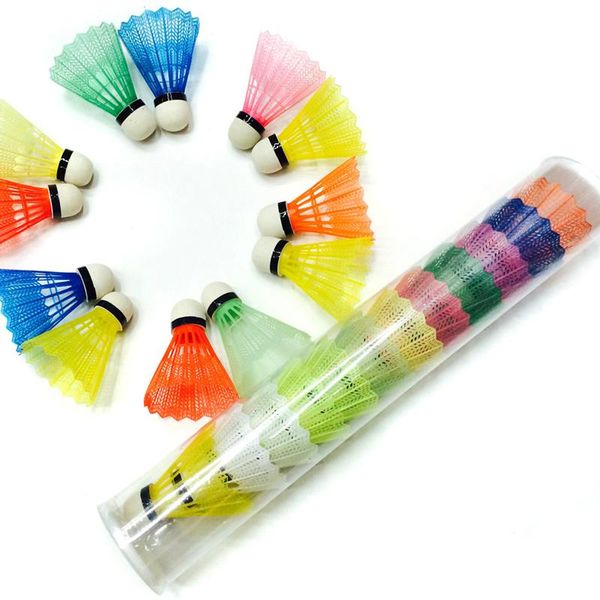 

badminton 12 pcs ball plastic badminton colorful shuttlecock