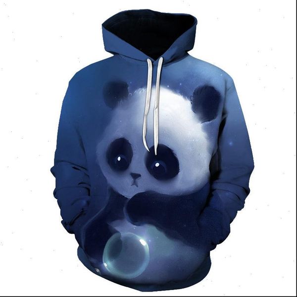 

women harajuku sweatshirt girl kawaii 3d animal print sweatshirt lovely panda cat lion hoodie pullover women sweatshirt 6xl, Black