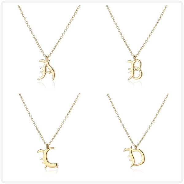 

pendant necklaces small swirl cursive artistic roman greek latin english all 26 a-z initial alphabet letter family name word, Silver