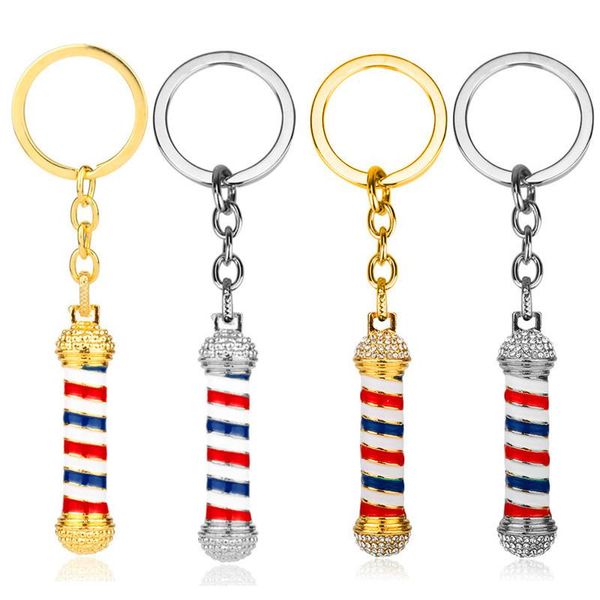 Keychains Exagero Chain de charme exclusivo barbeiros giratórios pingentes leves para homens jóias para homens