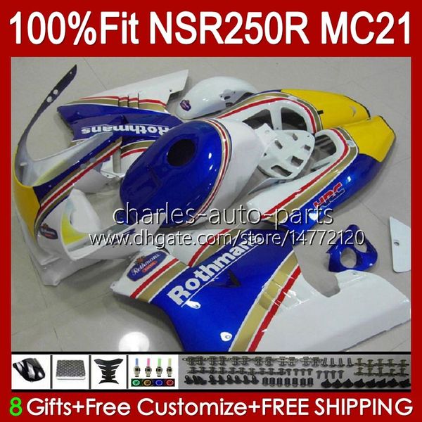 Iniezione OEM per HONDA NSR250 NSR 250 R Rothmans Blu NSR250R 1990 1991 1992 1993 103HC.52 MC21 NSR 250R PGM3 NSR250RR 90 91 92 93 carenature