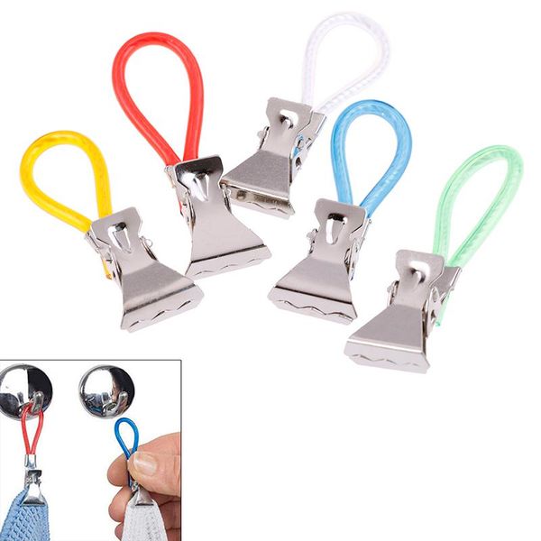 

clothing & wardrobe storage 5 x towel hanging clips hooks loops hand hangers clothes pegs