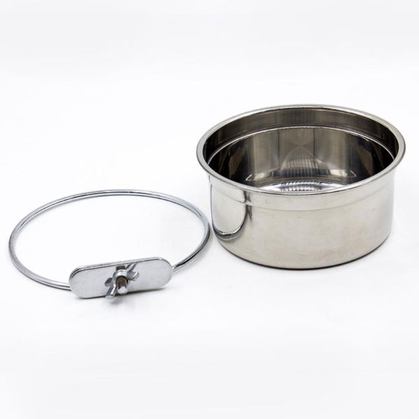 

dog bowls & feeders feeding pet supplies hanging durable round non toxic silver stainless steel cat bowl