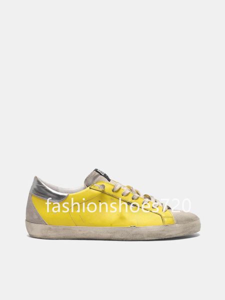 

italy brand super star sneakers good golden woman gooes casual shoes classic yellow red blue do -old sequin dirty design, Black