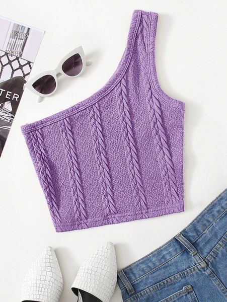 

one shoulder crop c7sl#, White