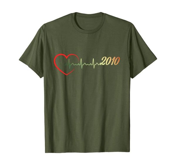 

men's t-shirts vintage heartbeat retro couple shirt, 8th anniversary, White;black