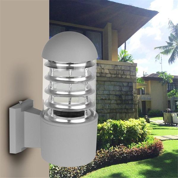 

wall lamp led outdoor lighting aluminum glass lampshade light fixtures ip65 ac 85-240v with e27 bulb