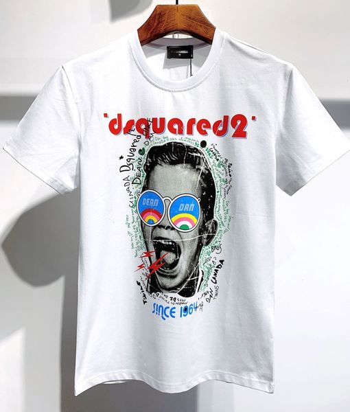 

w21luxury men's t-shirt hip hop printing short sleeve t-shirt summer new round of luxury men's cotton t-shirt wholesale, White;black
