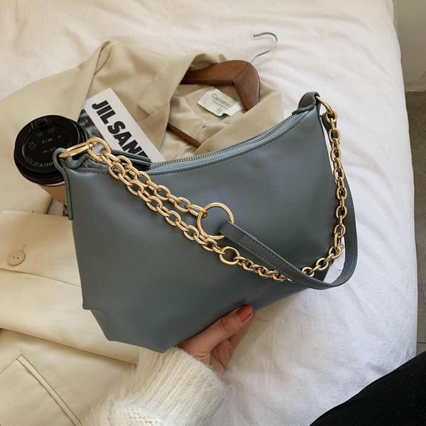 

casual letter solid color chain 2021 new pu leather women's designer handbag high capacity shoulder messenger bag