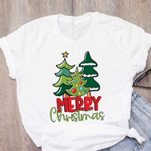 

women graphic cartoon cartoon aesthetic new year clothes merry christmas print lady tees clothing female t shirt t-shirt, White