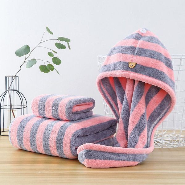 

towel 3-piece cotton set bathroom super absorbent bath face dry hair towels for adults