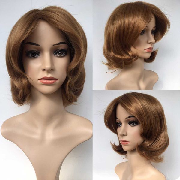 

brown short hair ffy wig xuchang, Black