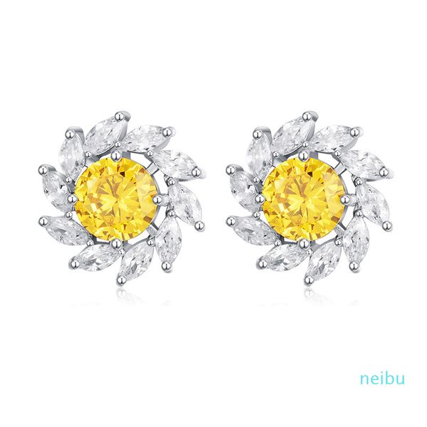 

fashion s925 silver needle earrings ring jewelry sets european american simulation jewellerry cord necklace gold-plated female three-piece