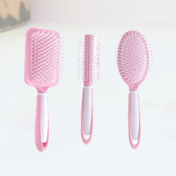

hair brushes 3pcs assorted combs airbag comb curly head scalp massager accessories for men women), Silver
