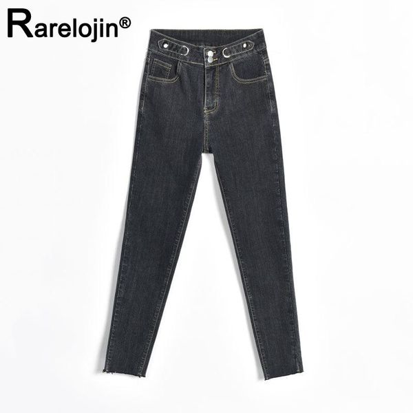 

women's jeans pencil pants high waist woman boyfriends full length mom female slim fit elastic casual denim trousers, Blue